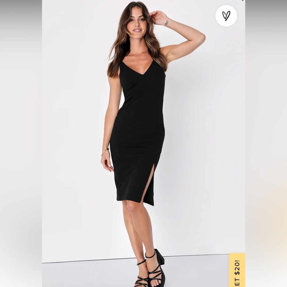 Iconic Moment Black Bodycon Midi Dress